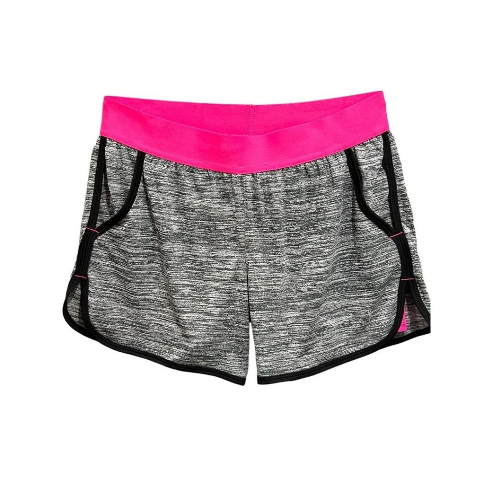 XS Danskin Women's Gray Pink Running Shorts Pull On Lined Undershorts